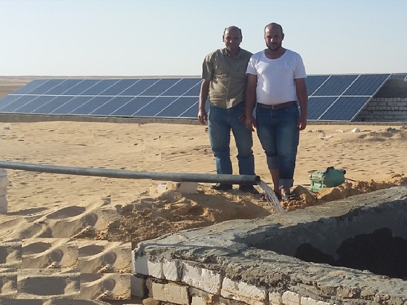 Solar Water Pump Water Storage System in the Egyptian Desert